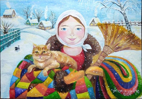 Художник Ольга Величко зимние картины