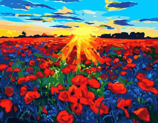 Алые маки Клод Моне