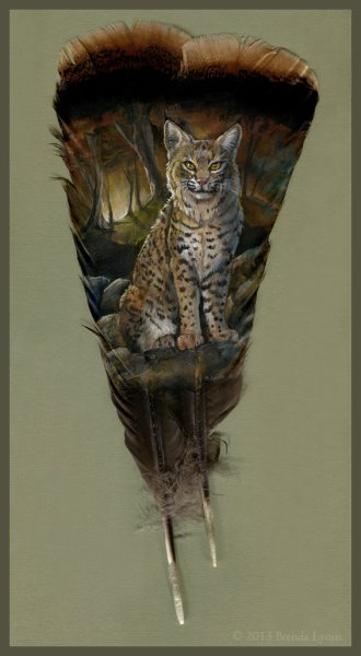 Бренда Лионс картины на перьях