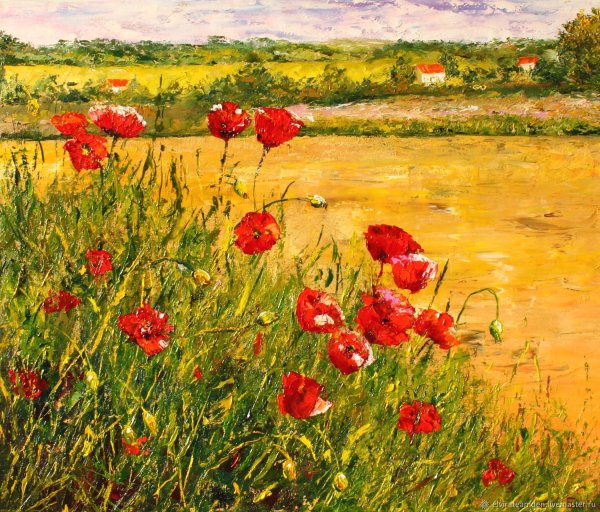 Маковое поле картина