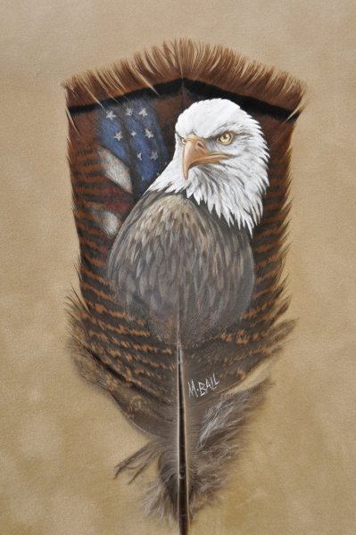 Картины на перьях птиц