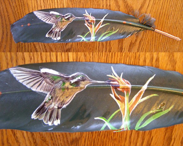 Роспись на перьях