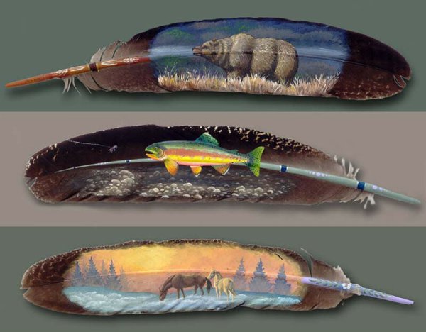 Рисование на перьях мастер класс