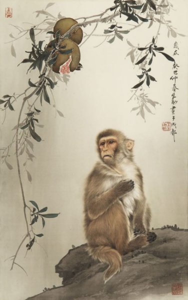 Обезьяна в японской живописи
