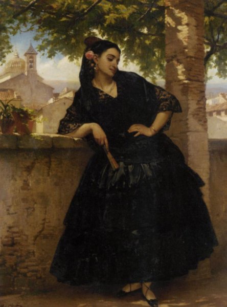 Живопись женщина в шляпе маслом