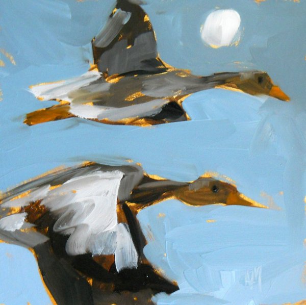 Дикие гуси в живописи