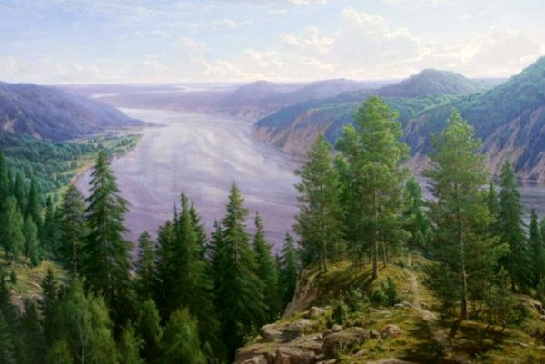 Художник Сергей Басов родные просторы