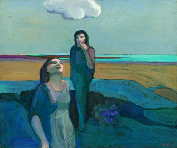 Город плоским мазком