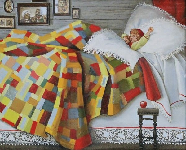 Лоскутное одеяло в живописи