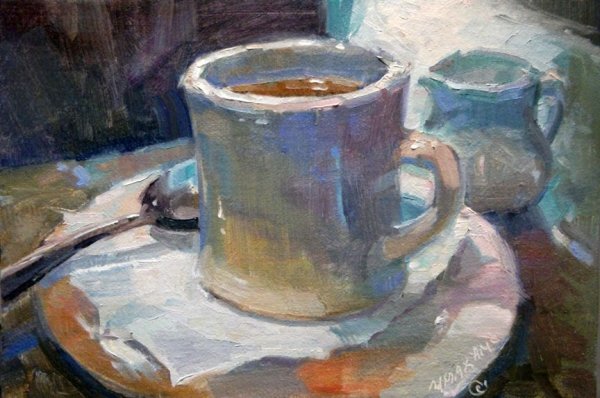 Чашка живопись