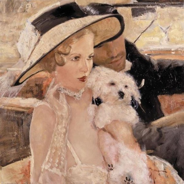 Старинные открытки с детьми и животными