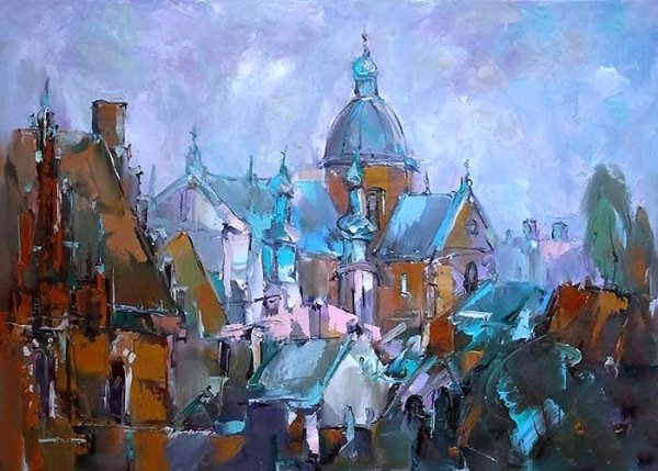 Художник Владимир Литышев картины Кузнецкий мост