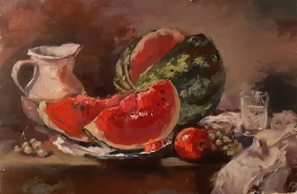 Юрий Кудрин натюрморт Арбуз