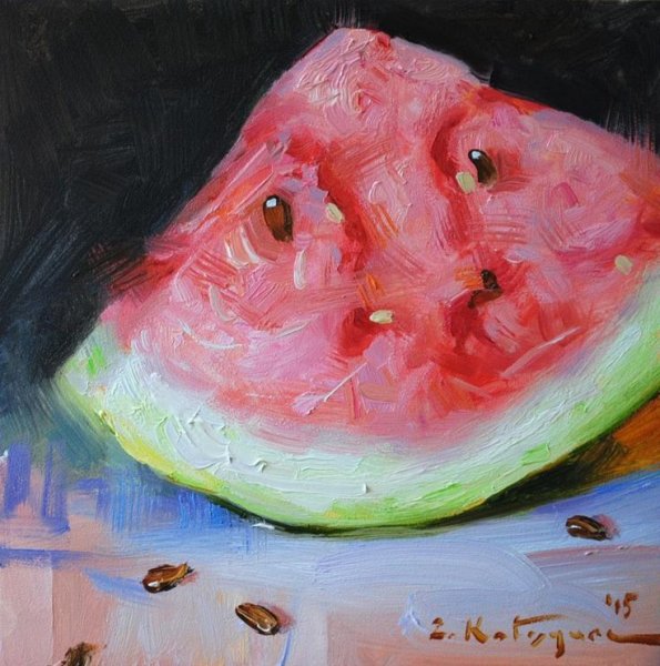 Натюрморт с арбузом Анатолий Ненартович