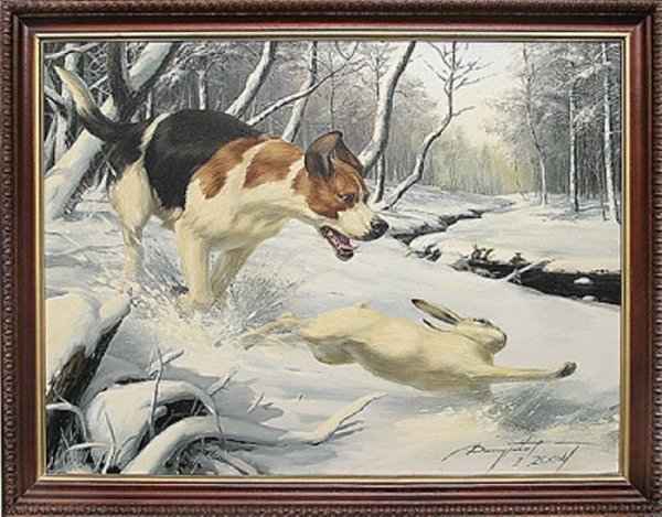 Охота на зайца в живописи