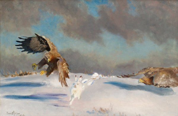 Охота на зайца в живописи