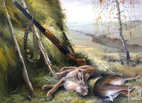Охота на зайца картина