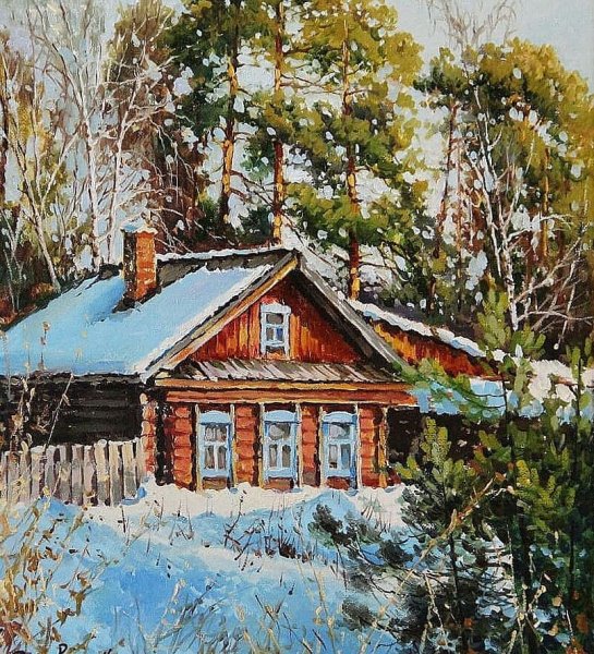 Живопись зимний пейзаж Наталья Головина