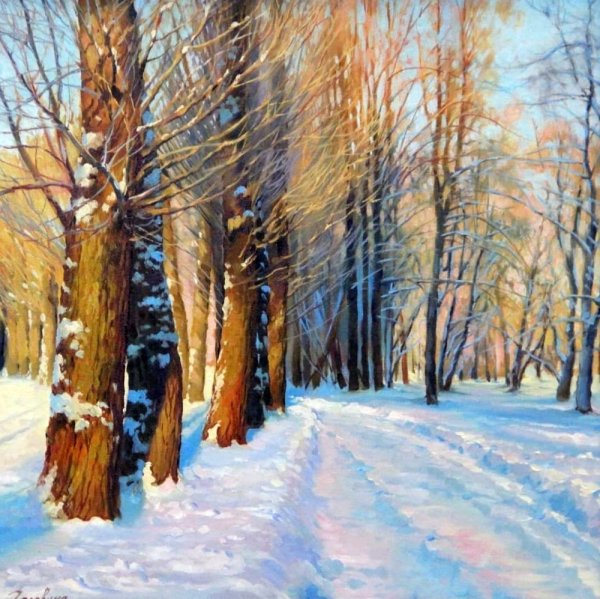 Зимние пейзажи художника Натальи Головиной