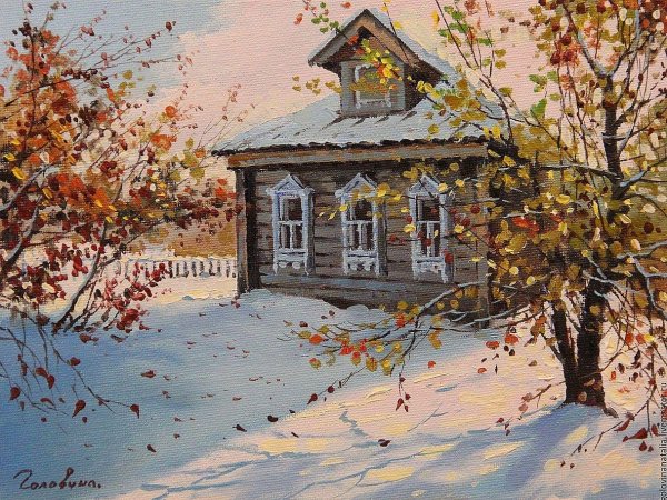 Зимние пейзажи художника Натальи Головиной