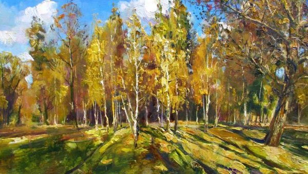 Художник Василий Пешкун зима