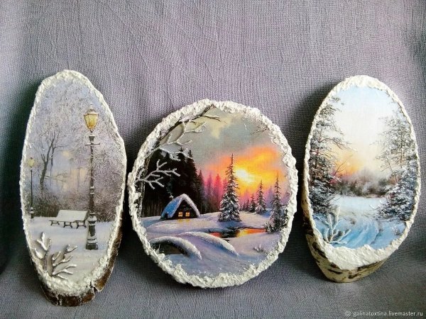 Панно на спиле дерева