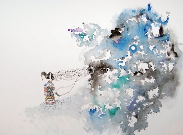 Абстрактная композиция зима