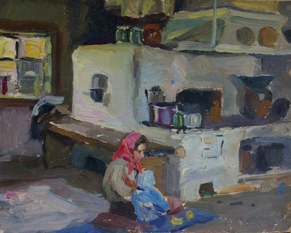 Печь в живописи