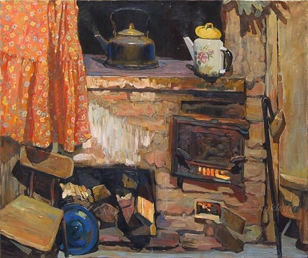 Живопись - Герман Травников русская печь