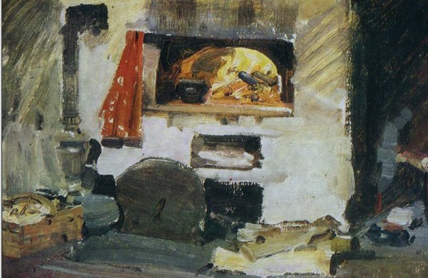 Художник Макаров русская печь
