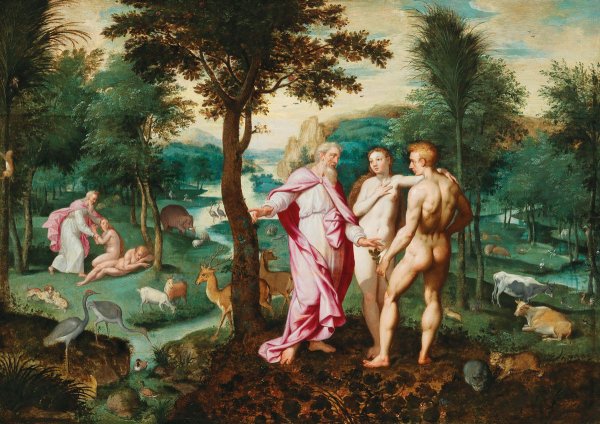 Адам и ева Эдемский сад в живописи