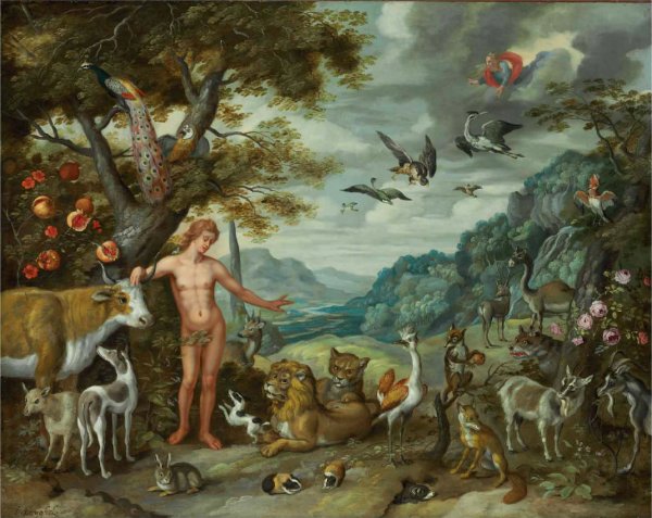 Ян брейгель адам и ева в раю