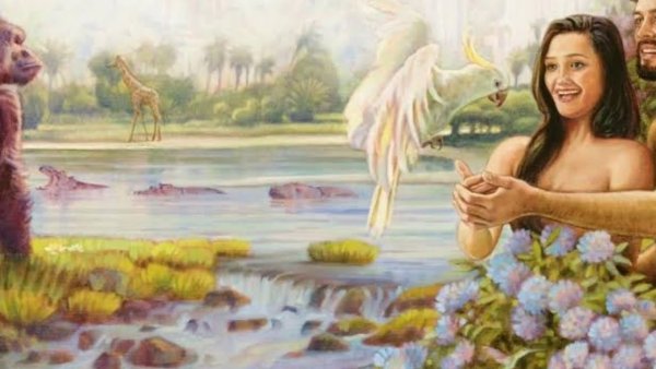 Адам и ева в Эдемском раю