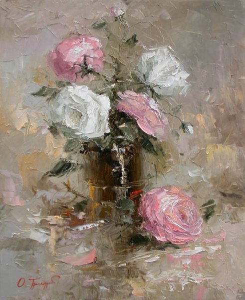 Пьер Огюст Ренуар букет роз