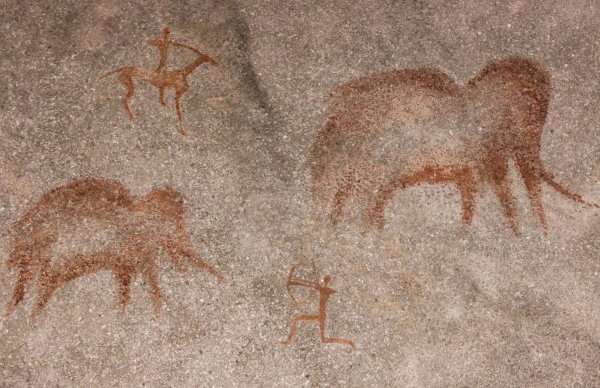 Наскальная живопись Мамонтов