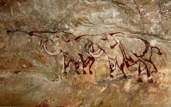 Наскальная живопись Мамонтов