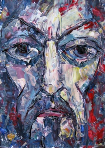 Картина тетка сидит портрет