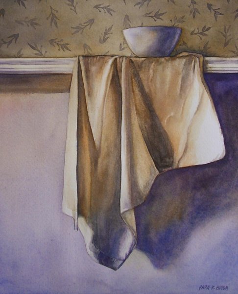 Драпировка гуашью