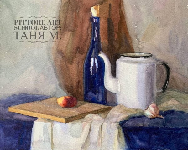 Академический Этюд драпировки гризайль