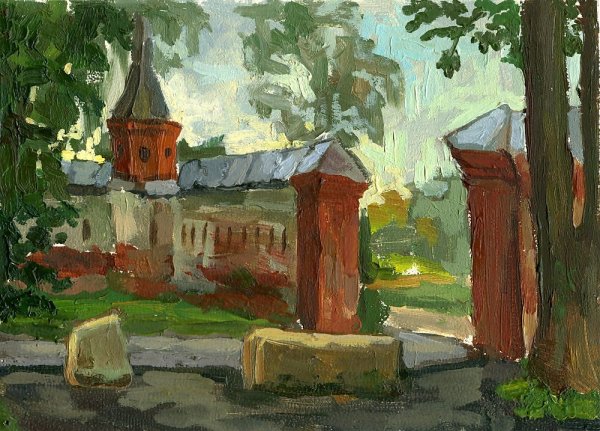 Троице-Сергиева Лавра акварель