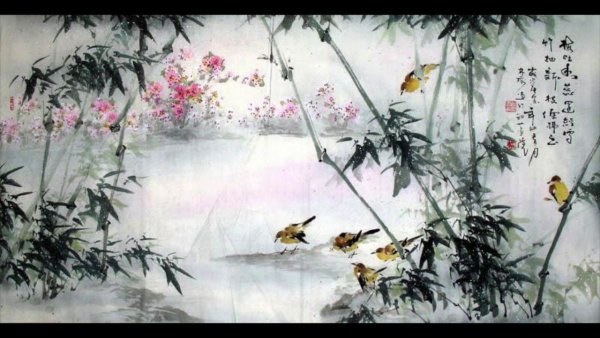 Китайская акварель Чен джуйян