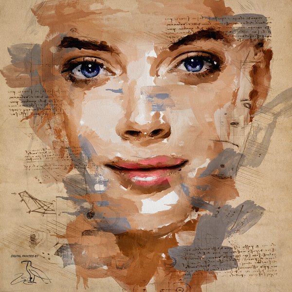 Цифровая живопись девушка