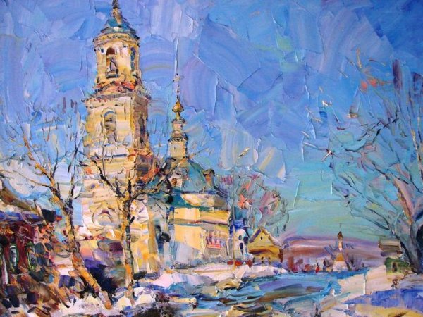 Художник Олег Молчанов "уходящая Россия"