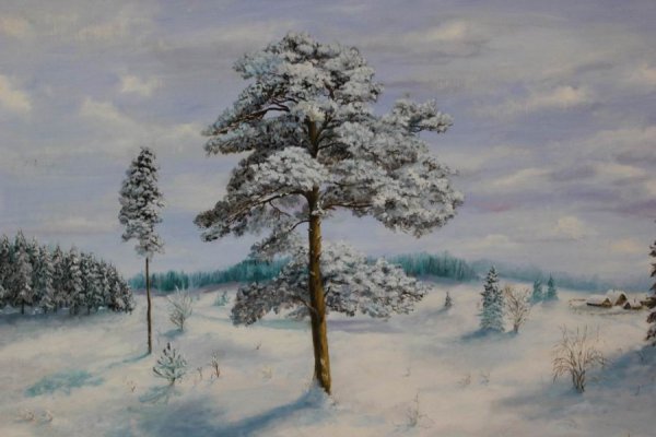 Шишкин художник сосна зимой