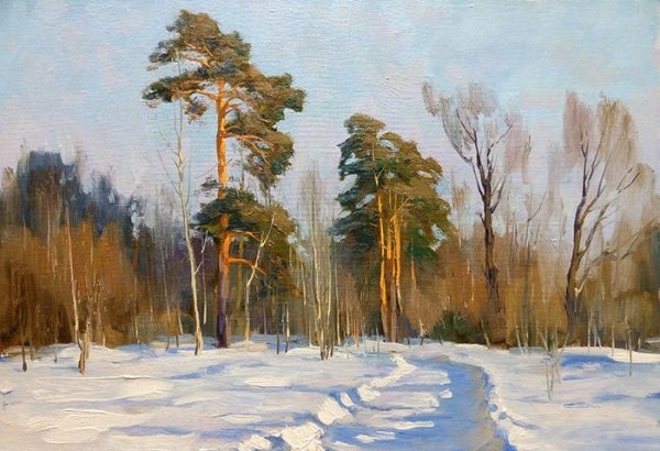 Художник Алексей Корабельников зима