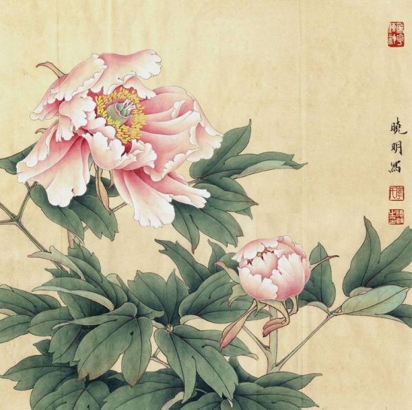 Шинуазри пионы