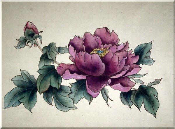 Китайская живопись Хуа Няо пион