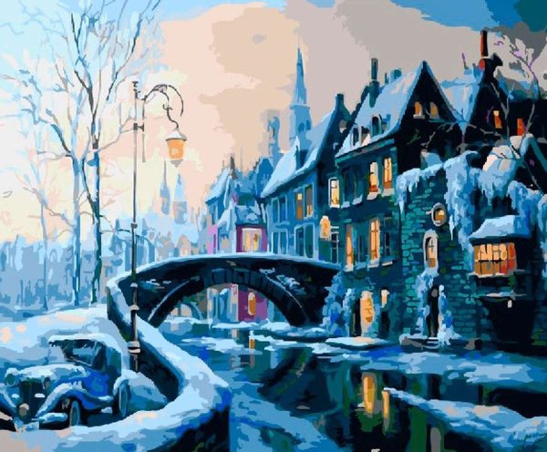 Сказочный город зимой