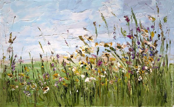 Альпийское разнотравье живопись мастихин