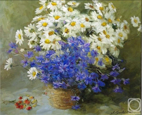 Картины маслом полевые цветы